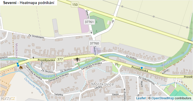 Severní - mapa podnikání