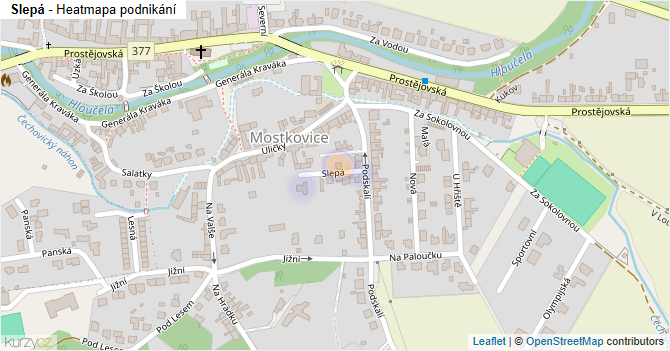 Slepá - mapa podnikání