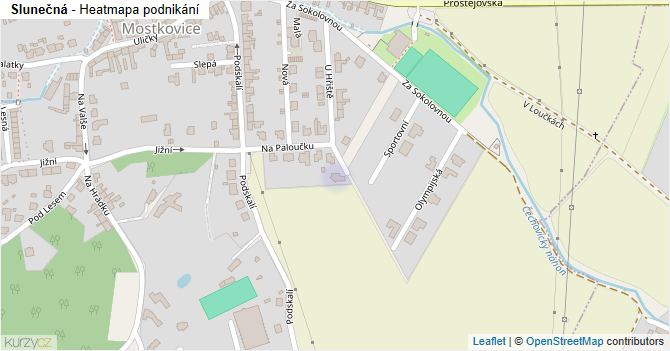 Slunečná - mapa podnikání