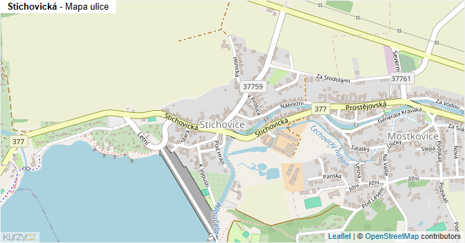 Stichovická - mapa ulice