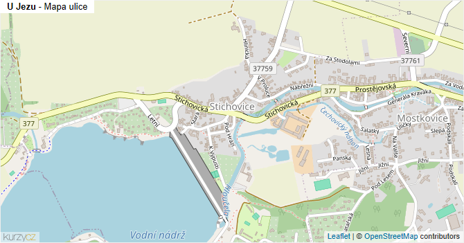 U Jezu - mapa ulice