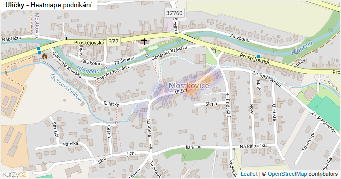 Uličky - mapa podnikání