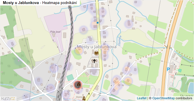 Mosty u Jablunkova - mapa podnikání