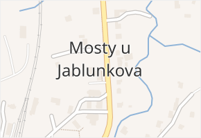 Mosty u Jablunkova v obci Mosty u Jablunkova - mapa části obce