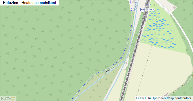 Haluzice - mapa podnikání