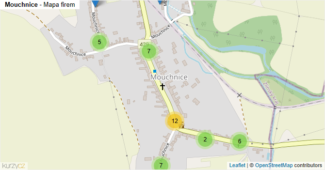 Mouchnice - mapa firem