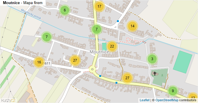 Moutnice - mapa firem