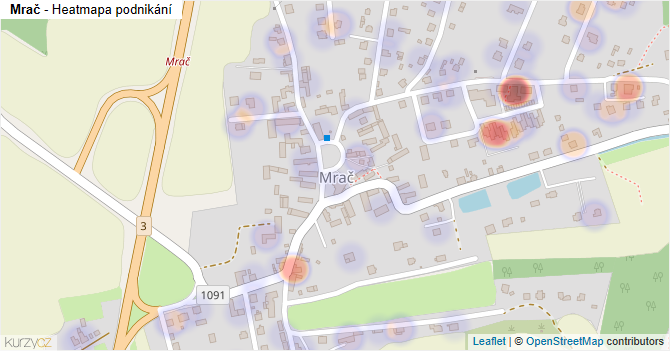 Mrač - mapa podnikání