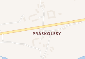 Praskolesy v obci Mrákotín - mapa části obce