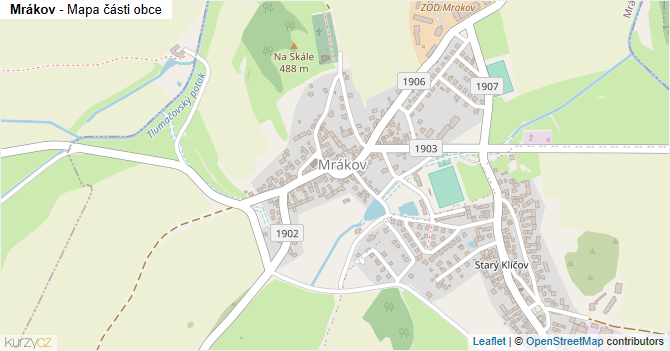 Mrákov - mapa části obce