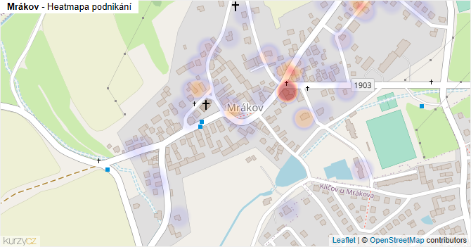 Mrákov - mapa podnikání