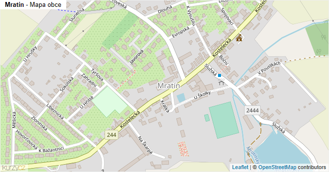 Mratín - mapa obce
