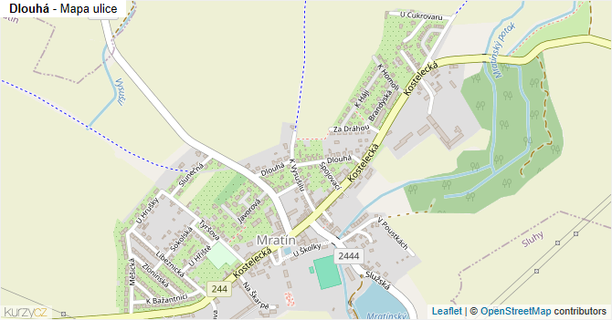 Dlouhá - mapa ulice