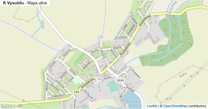 K Vysušilu - mapa ulice