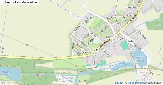 Líbeznická - mapa ulice
