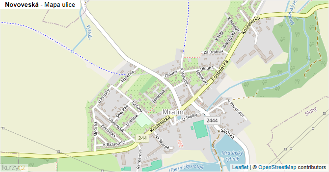 Novoveská - mapa ulice
