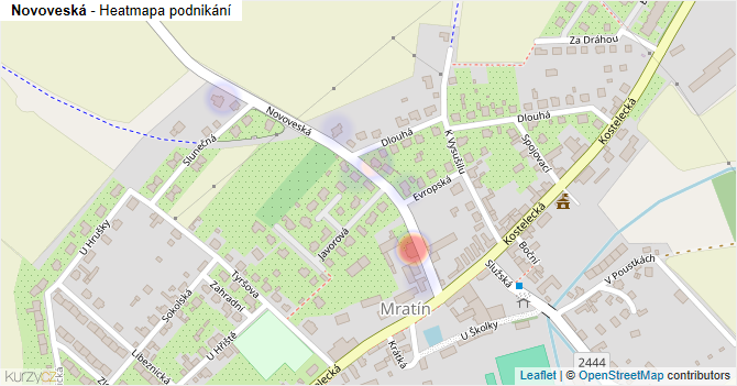 Novoveská - mapa podnikání