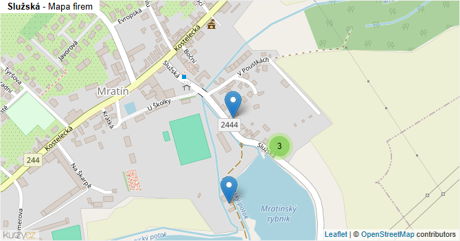 Služská - mapa firem
