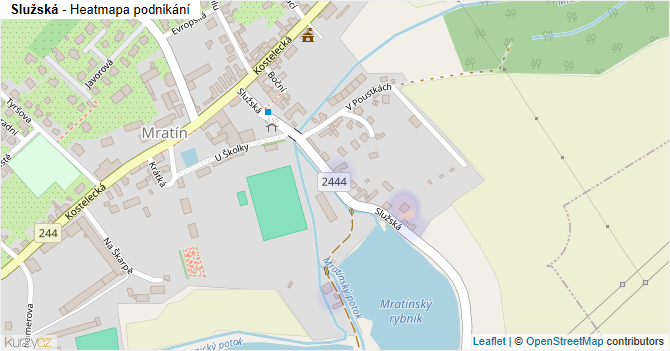 Služská - mapa podnikání