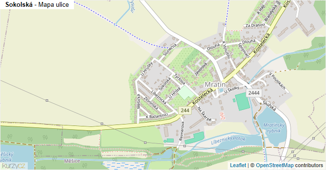 Sokolská - mapa ulice