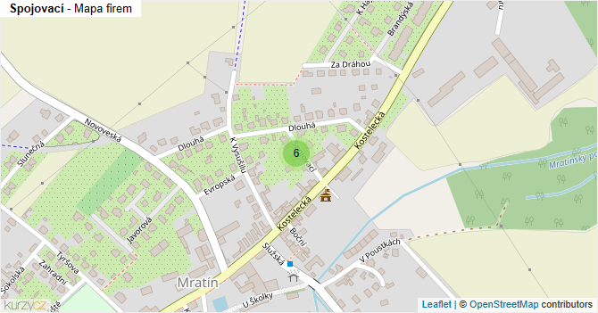 Spojovací - mapa firem