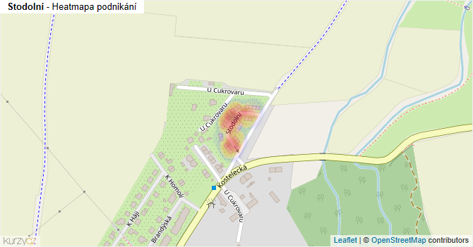 Stodolní - mapa podnikání