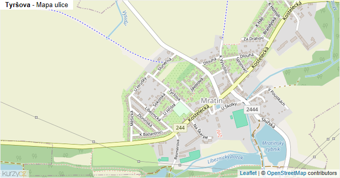 Tyršova - mapa ulice