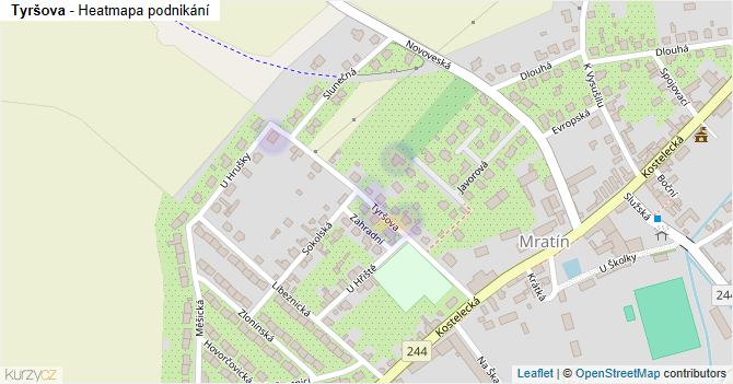 Tyršova - mapa podnikání