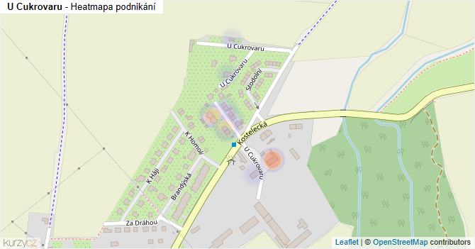 U Cukrovaru - mapa podnikání