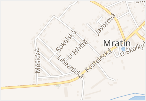 U Hřiště v obci Mratín - mapa ulice