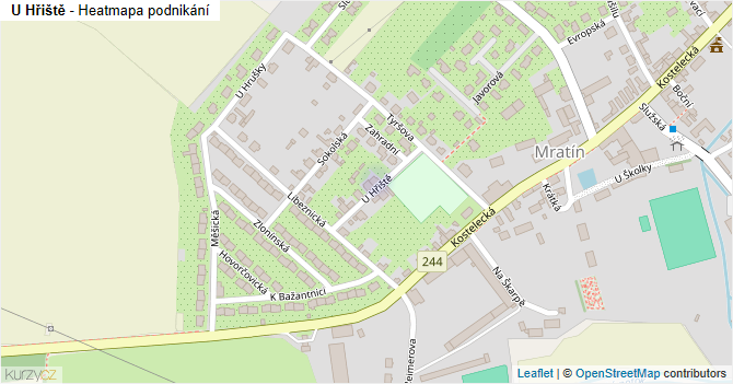 U Hřiště - mapa podnikání