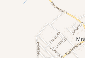 U Hrušky v obci Mratín - mapa ulice