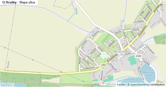 U Hrušky - mapa ulice