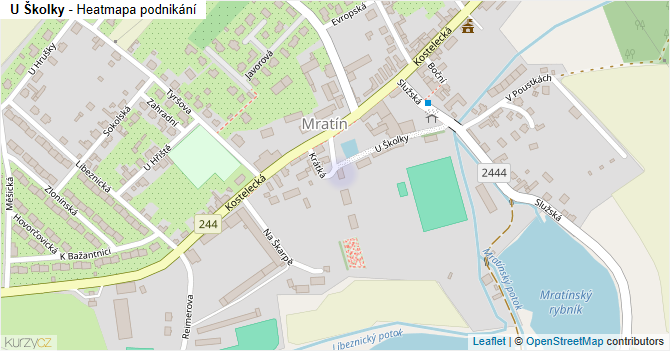 U Školky - mapa podnikání