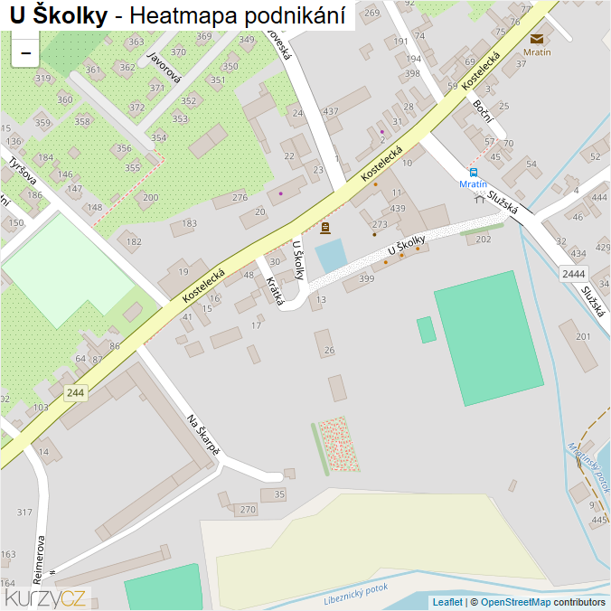 Mapa U Školky - Firmy v ulici.