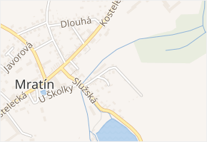 V Poustkách v obci Mratín - mapa ulice