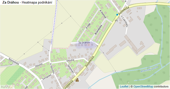 Za Dráhou - mapa podnikání