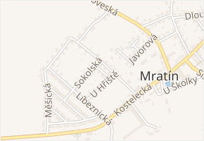 Zahradní v obci Mratín - mapa ulice