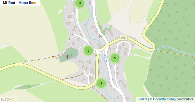 Mříčná - mapa firem