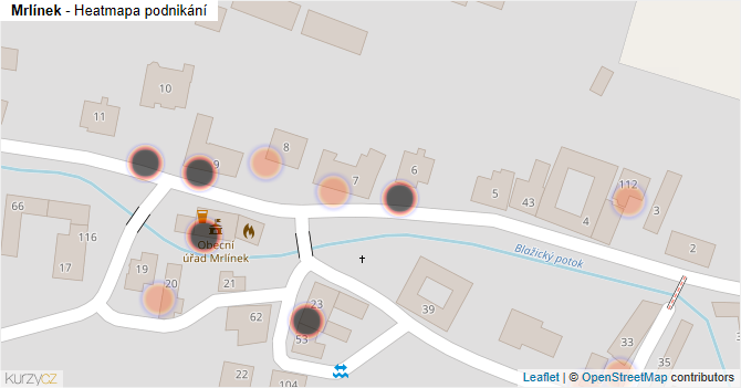 Mrlínek - mapa podnikání