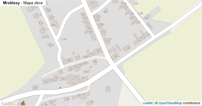 Mrsklesy - mapa obce