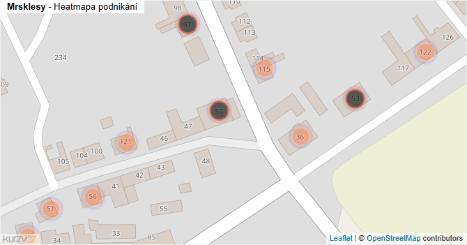 Mrsklesy - mapa podnikání
