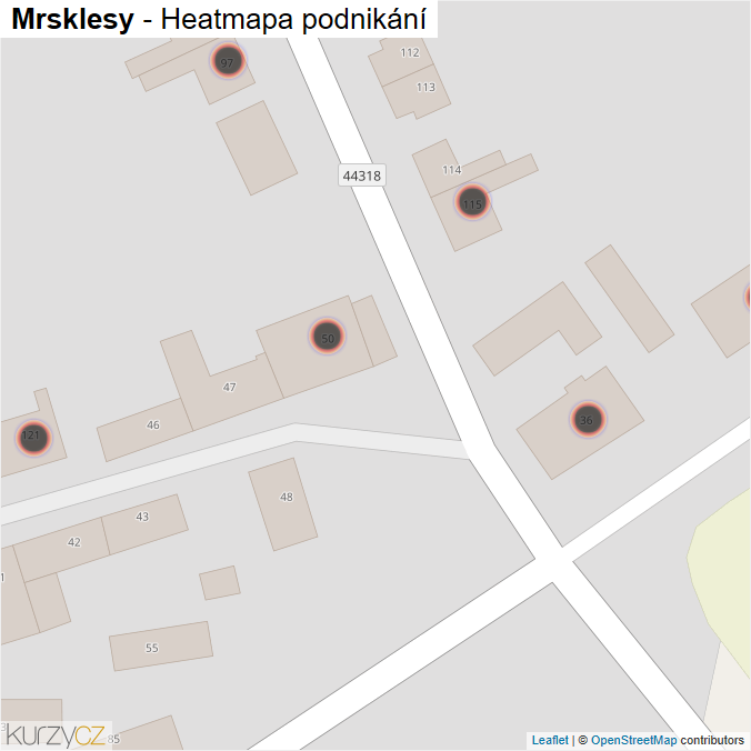 Mapa Mrsklesy - Firmy v obci.