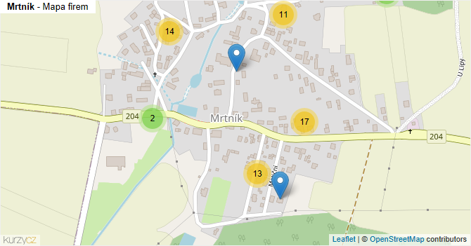 Mrtník - mapa firem