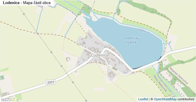 Lodenice - mapa části obce