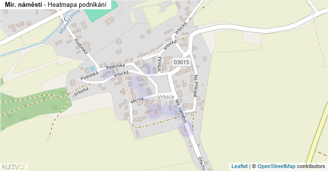 Mír. náměstí - mapa podnikání