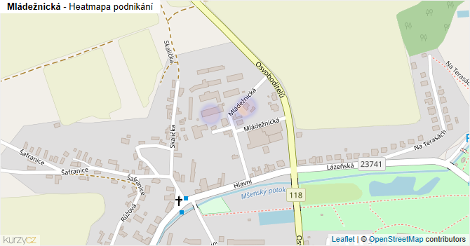 Mládežnická - mapa podnikání