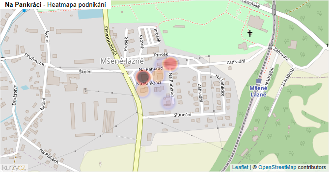 Na Pankráci - mapa podnikání