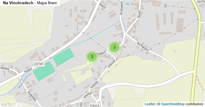 Na Vinohradech - mapa firem