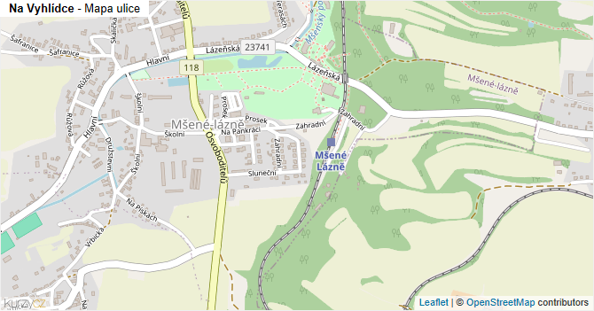 Na Vyhlídce - mapa ulice